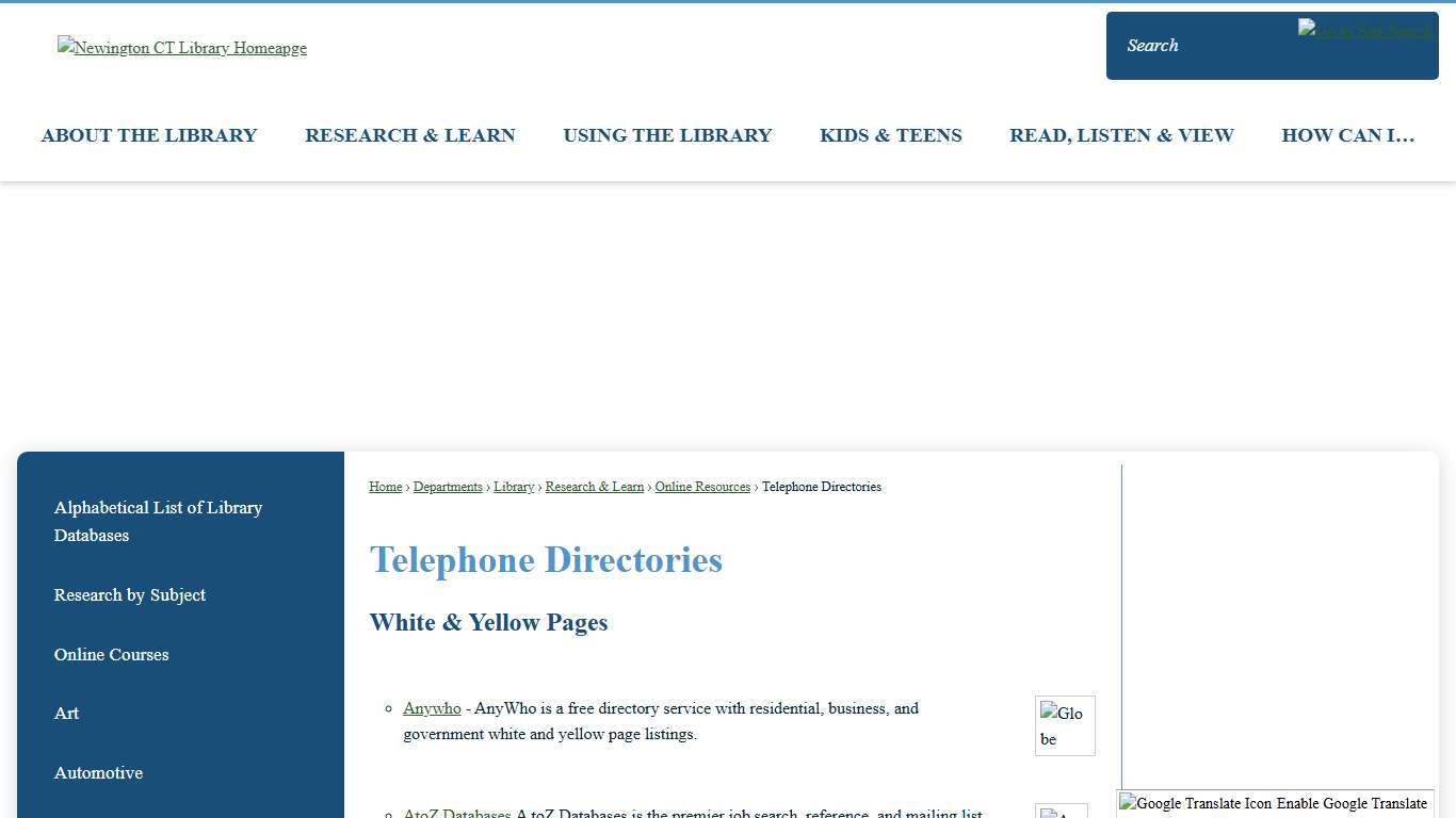 Telephone Directories | Newington, CT